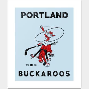 DEFUNCT - Portland Buckaroos Hockey Posters and Art